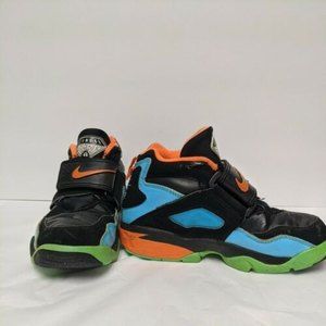 Nike Air Diamond Turf Shoes Black blue green Orange us 4Y tennis shoes